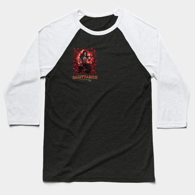 Dark Zodiac Sagittarius: The Eternal Archer (Mini) Baseball T-Shirt by LollipopINC